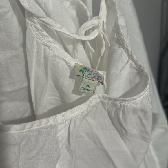 J. Crew White Tie-back Cotton Voile Cover Up - Picture 3 of 5